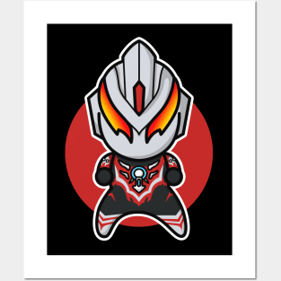 Ultraman Orb Thunder Breastar Chibi Style Kawaii Posters and Art